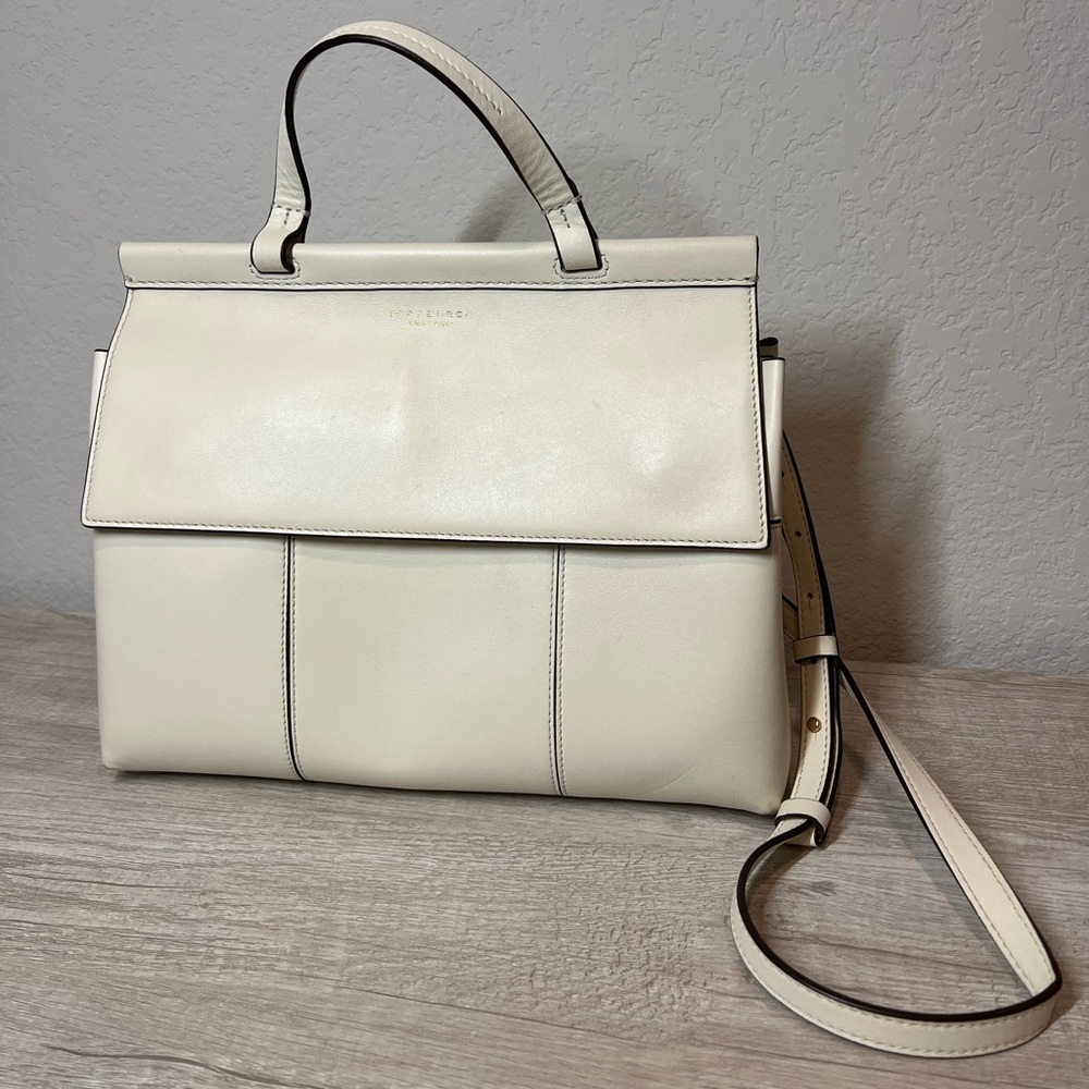 Tory burch white/cream bag with long strap
